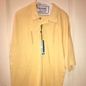 PGA Tour Collection Bright Yellow Golf Polo